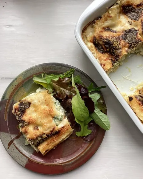 Rachel Roddy's Creation for Lasagne with Summer Squash and Cheese Medley